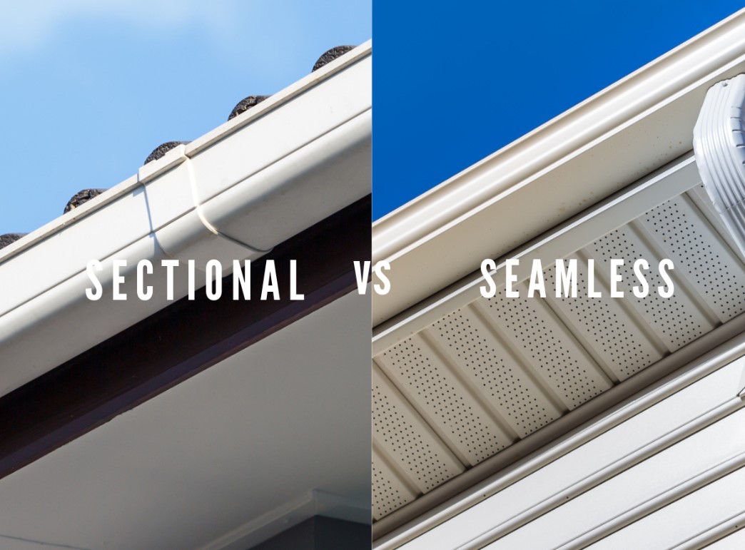 Seamless gutters on a home